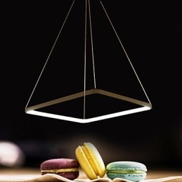 Lampada a sospensione LED moderna bianca in metallo e acrilico, regolabile 150 cm