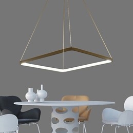 Lampada a sospensione LED moderna bianca in metallo e acrilico, regolabile 150 cm