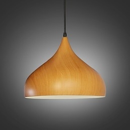 Lampada a sospensione retrò mini in metallo effetto legno