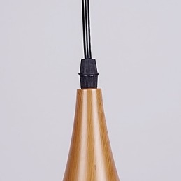 Lampada a sospensione retrò mini in metallo effetto legno