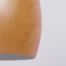Lampada a sospensione retrò mini in metallo effetto legno