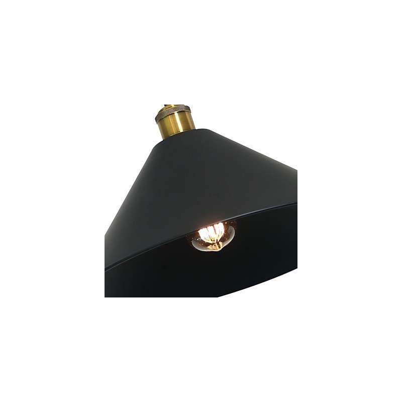 Lampada a sospensione in metallo stile country nera, 1 lampadina E26/E27