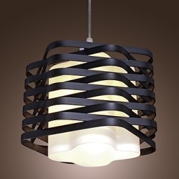 Lampada a sospensione moderna contemporanea mini dipinta, paralume nero in metallo, 24 cm