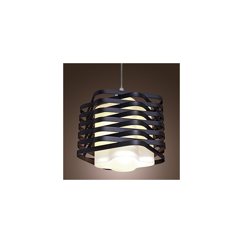 Lampada a sospensione moderna contemporanea mini dipinta, paralume nero in metallo, 24 cm
