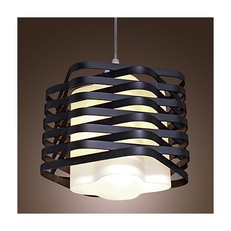 Lampada a sospensione moderna contemporanea mini dipinta, paralume nero in metallo, 24 cm