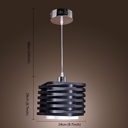 Lampada a sospensione moderna contemporanea mini dipinta, paralume nero in metallo, 24 cm