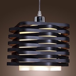 Lampada a sospensione moderna contemporanea mini dipinta, paralume nero in metallo, 24 cm