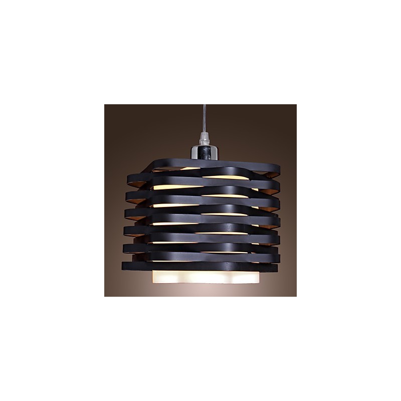 Lampada a sospensione moderna contemporanea mini dipinta, paralume nero in metallo, 24 cm