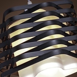 Lampada a sospensione moderna contemporanea mini dipinta, paralume nero in metallo, 24 cm