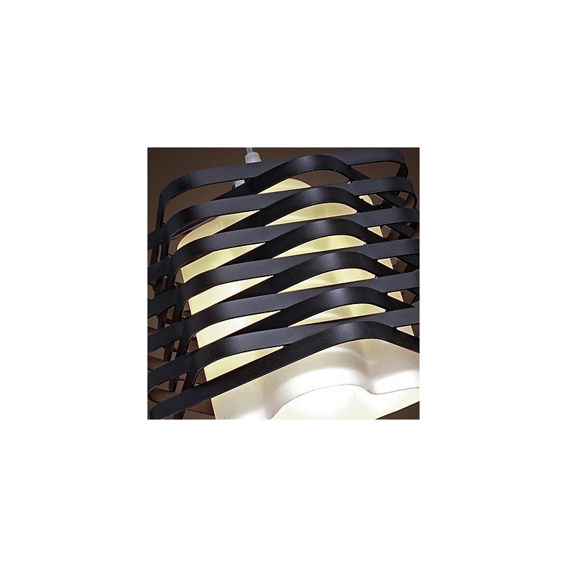 Lampada a sospensione moderna contemporanea mini dipinta, paralume nero in metallo, 24 cm