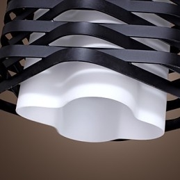 Lampada a sospensione moderna contemporanea mini dipinta, paralume nero in metallo, 24 cm