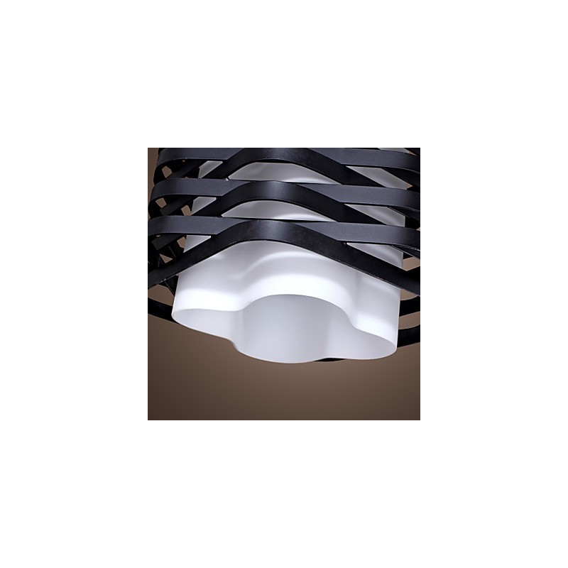 Lampada a sospensione moderna contemporanea mini dipinta, paralume nero in metallo, 24 cm