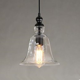 Lampadario a sospensione in vetro trasparente con struttura nera, 2 lampadine