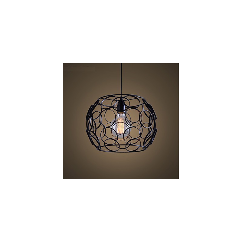 Lampada a sospensione in ferro battuto nordica creativa a testa singola