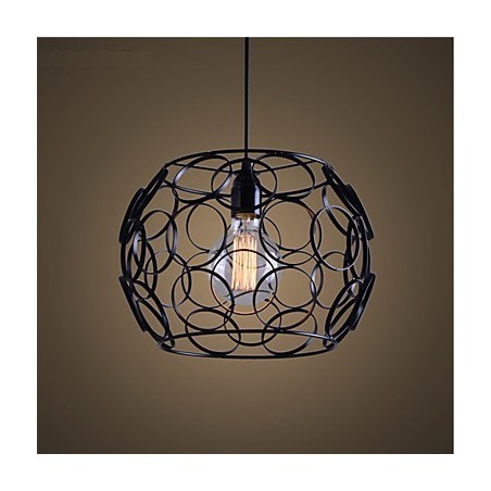 Lampada a sospensione in ferro battuto nordica creativa a testa singola