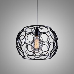 Lampada a sospensione in ferro battuto nordica creativa a testa singola