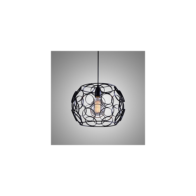Lampada a sospensione in ferro battuto nordica creativa a testa singola