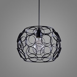 Lampada a sospensione in ferro battuto nordica creativa a testa singola