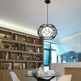 Lampada a sospensione in ferro battuto nordica creativa a testa singola