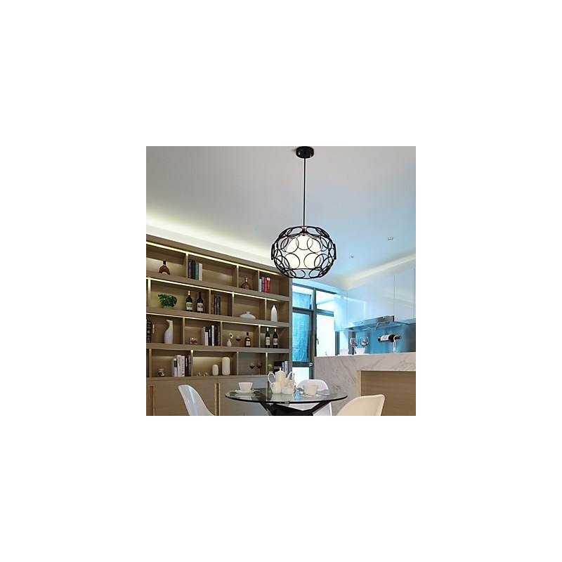 Lampada a sospensione in ferro battuto nordica creativa a testa singola
