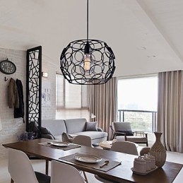 Lampada a sospensione in ferro battuto nordica creativa a testa singola