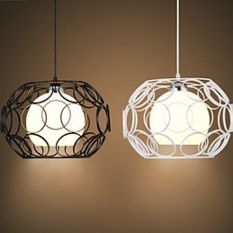 Lampada a sospensione in ferro battuto nordica creativa a testa singola