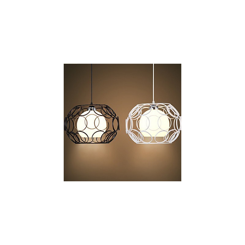 Lampada a sospensione in ferro battuto nordica creativa a testa singola