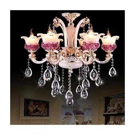 Lampadario in vetro viola stile europeo moderno semplice