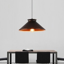 Lampada a sospensione in metallo retrò, 1 luce E26/E27, catena regolabile 100 cm