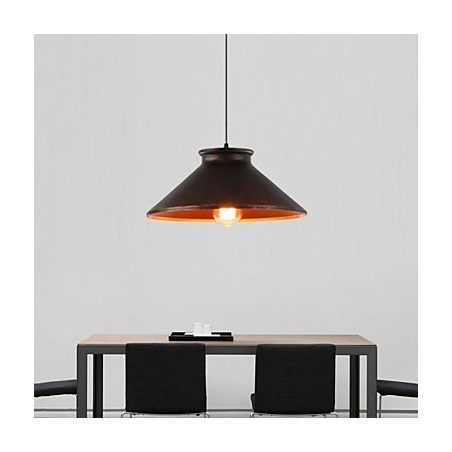 Lampada a sospensione in metallo retrò, 1 luce E26/E27, catena regolabile 100 cm