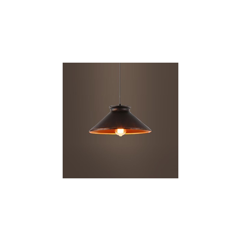 Lampada a sospensione in metallo retrò, 1 luce E26/E27, catena regolabile 100 cm