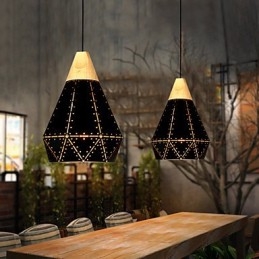 Lampada a sospensione retrò in metallo, regolabile, 1 luce, E26/E27