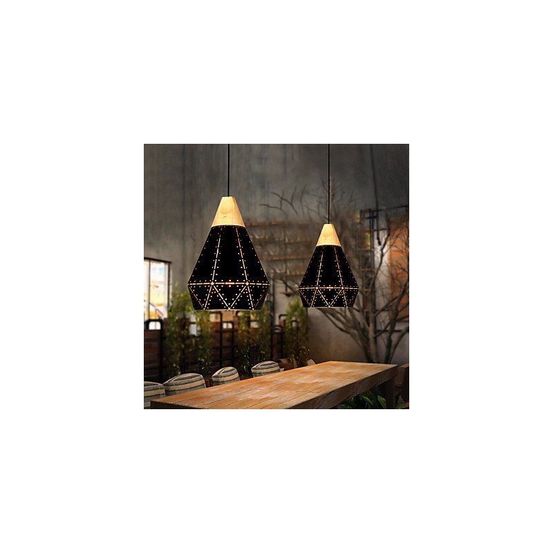 Lampada a sospensione retrò in metallo, regolabile, 1 luce, E26/E27