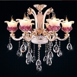 Lampadario in vetro viola stile europeo moderno semplice