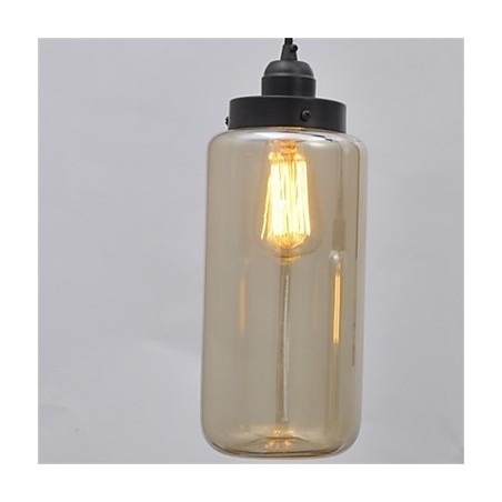 Lampada a sospensione singola in vetro minimalista retrò americano