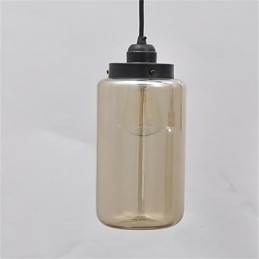 Lampada a sospensione singola in vetro minimalista retrò americano