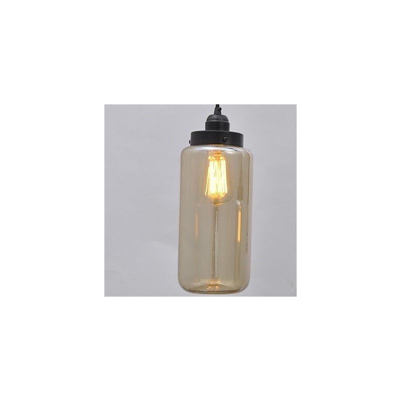 Lampada a sospensione singola in vetro minimalista retrò americano