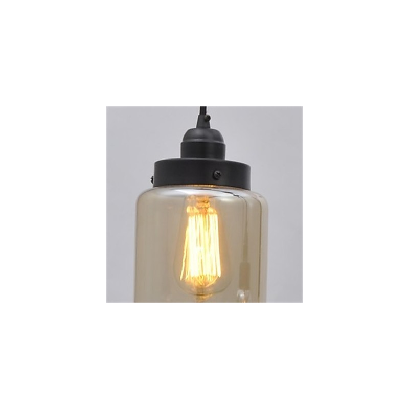 Lampada a sospensione singola in vetro minimalista retrò americano