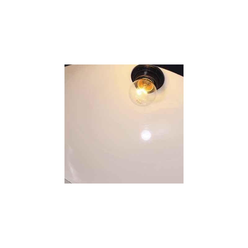 Lampada a sospensione mini ciotola retrò classica tradizionale nera in metallo