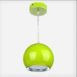 Lampada a sospensione LED moderna in metallo con globo dipinto
