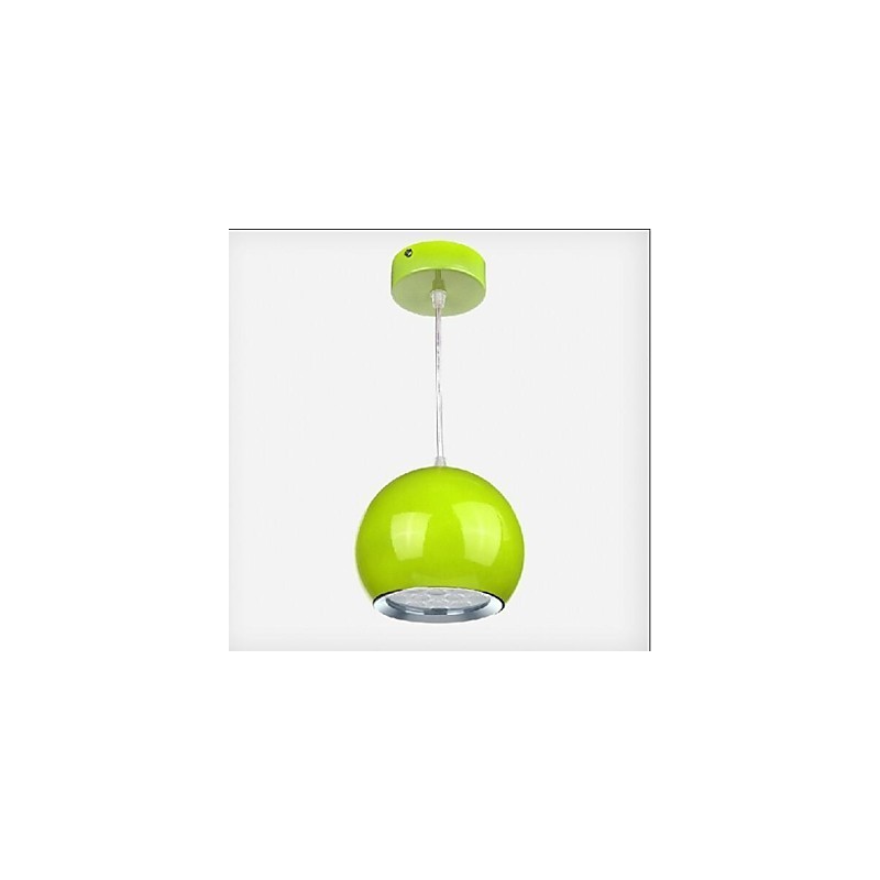 Lampada a sospensione LED moderna in metallo con globo dipinto
