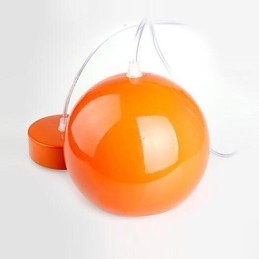 Lampada a sospensione LED moderna in metallo con globo dipinto