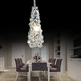 Lampadario a sospensione classico in vetro trasparente 1 luce G4