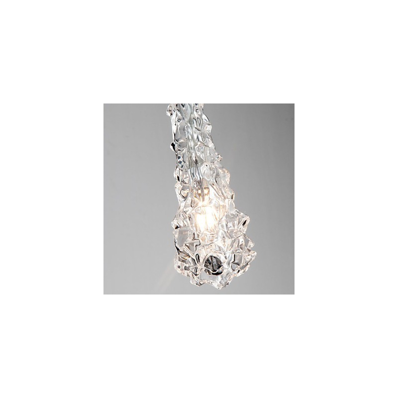 Lampadario a sospensione classico in vetro trasparente 1 luce G4