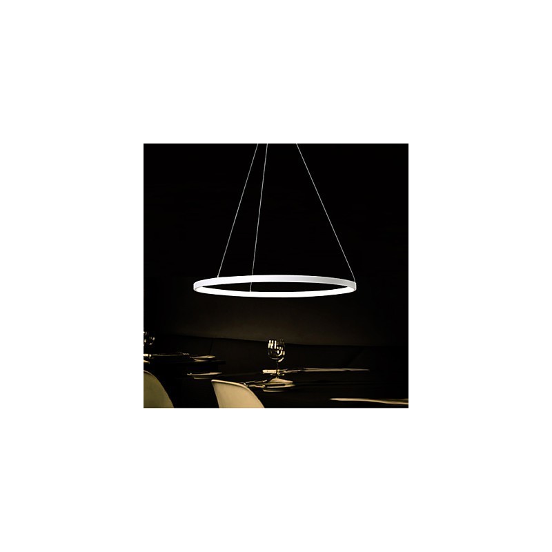 Lampada a sospensione LED moderna ad anello bianca