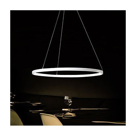 Lampada a sospensione LED moderna ad anello bianca