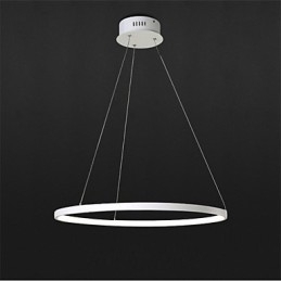 Lampada a sospensione LED moderna ad anello bianca