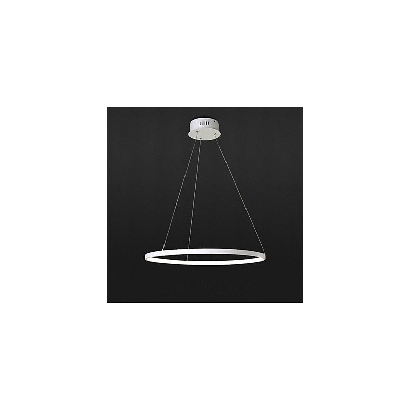 Lampada a sospensione LED moderna ad anello bianca
