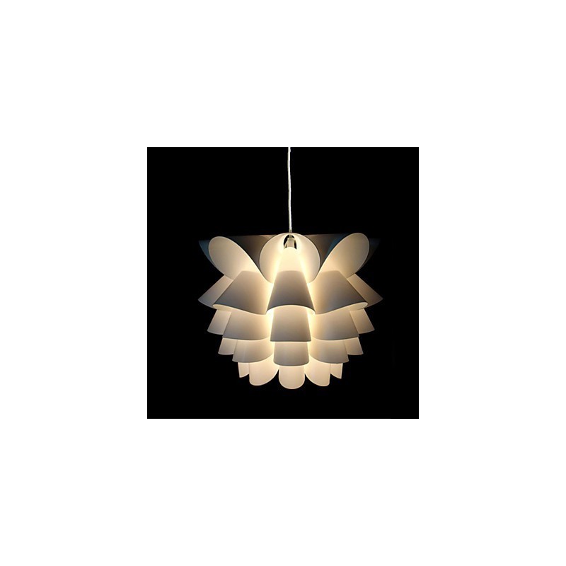 Lampada a sospensione a goccia con loto bianco, moderna nordica