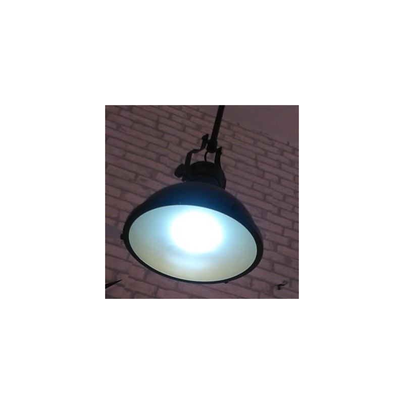 Lampadario a sospensione in ferro battuto nero industriale a singolo punto luce